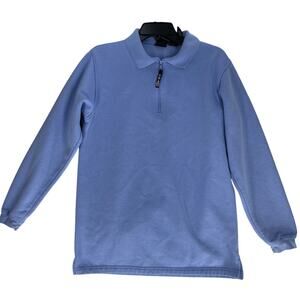 USA Olympic 1/2 Zip Pullover Top Women Size M Purple Long Sleeve Cotton Blend